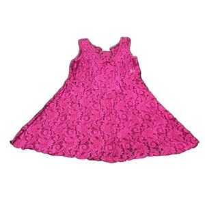 Cinema Etoile Women's Vintage Pink sheer lace babydoll Dress Lingerie Medium